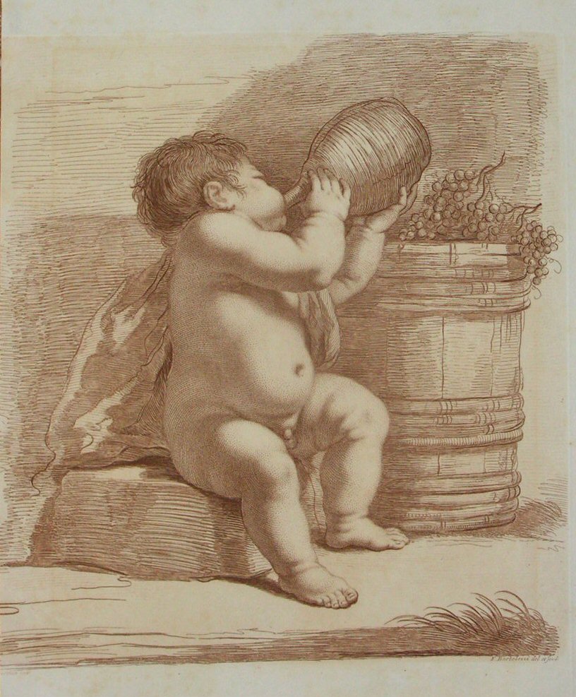 Etching - Infant bacchus - Bartolozzi